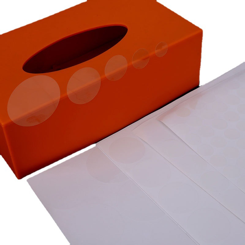 Strong adhesive transparent sealing stick round PET sticker gift box pvc sticker printing label spot postage