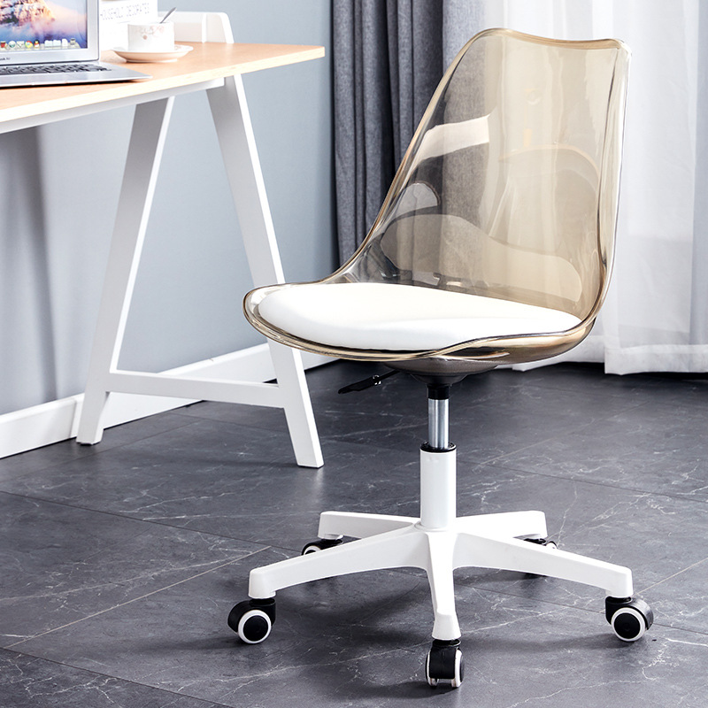 Transparent Office Computer Chair Swivel Chair Makeup Study Room Swivel Lifting High Stool Front Desk Student Dormitory Study Chair