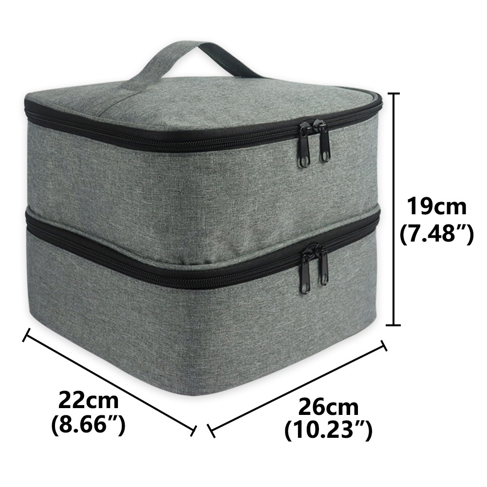 Amazon new nail polish carrying bag double layer nail polish storage bag can hold 30 bottles cosmetic bag storage bag