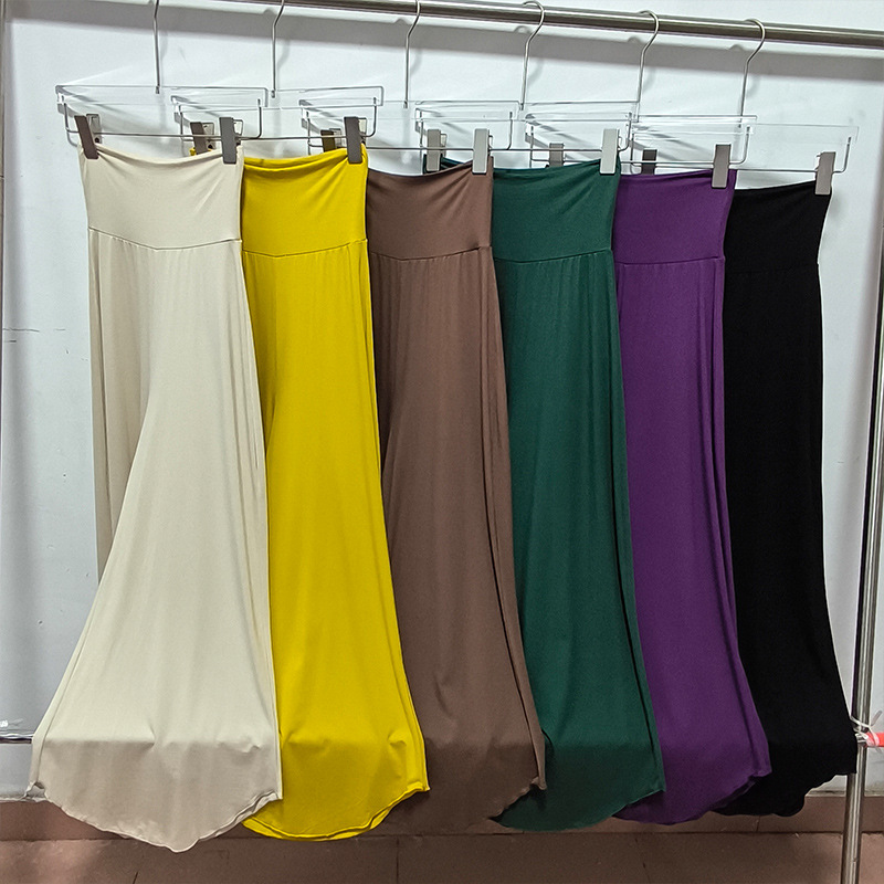 Bali Yoga Pants Bamboo Fiber Wide Leg Pants Foreign Trade Factory High Waist Loose Naked Breathable Irregular Legs