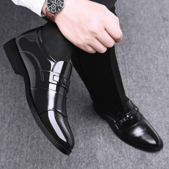 Leather Shoes Men's Business Foreign Trade New Men's Leather Shoes Formal Wear Casual Fashion Pointed Casual Shoes Cross-border High-level Sense