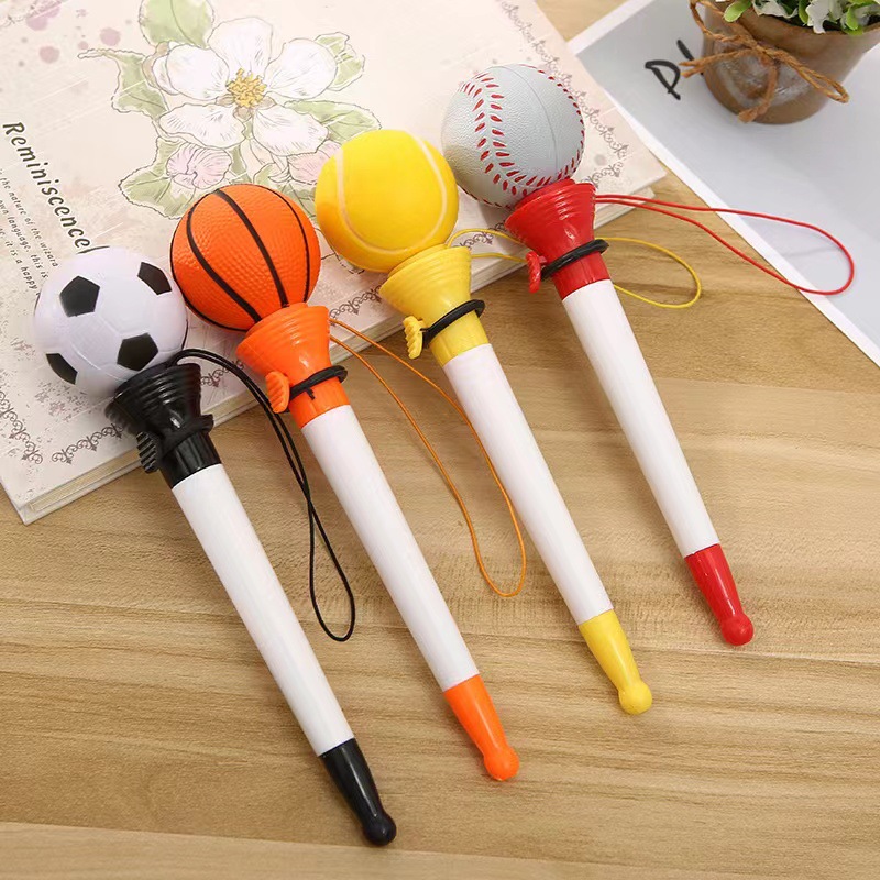 Football Pen Basketball Pen Tennis Pen Volleyball Pen Decompression Bounce Ballpoint Pen Pu Slow Rebound Sports Series Ballpoint Pen