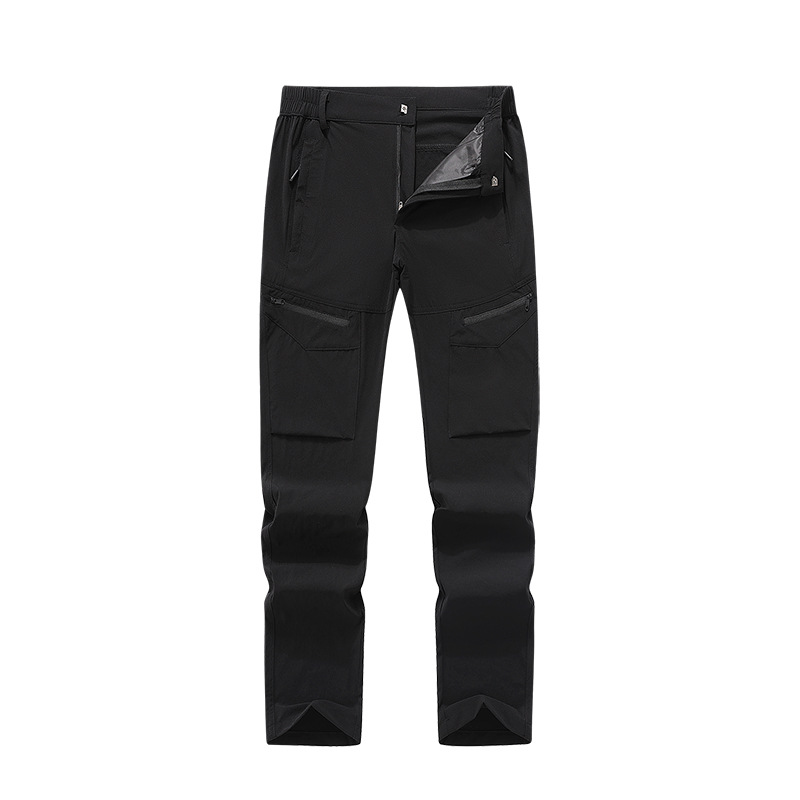 Summer Outdoor Quick-drying Pants Men's and Women's Thin Stretch Hiking Pants Ice Silk Sports Casual Long Breathable Straight Crock Pants
