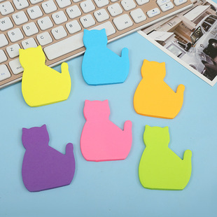 Cartoon-shaped cat note paper creative note notes note stickers students can tear Post-it notes everything stickers N times