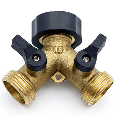 Amazon Brass Garden Ball Valve Garden Faucet Three-way Hose Diverter One-two Y-type Double-way Joint