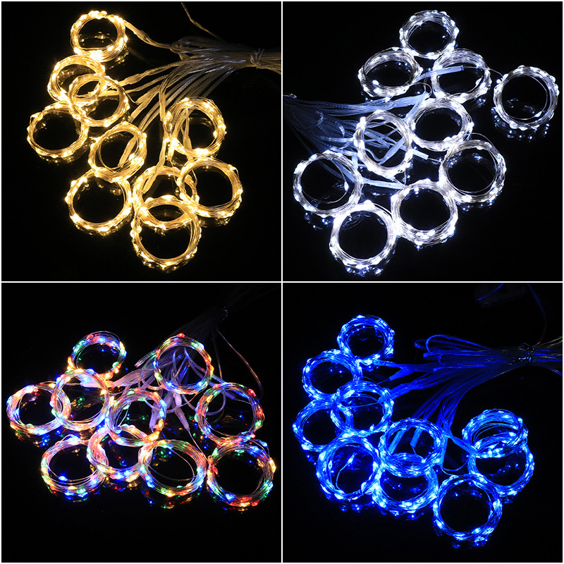Amazon Explosions USB Remote Control 8 Function Copper Wire Curtain Light String Hook LED Star Light Christmas Decoration String Light