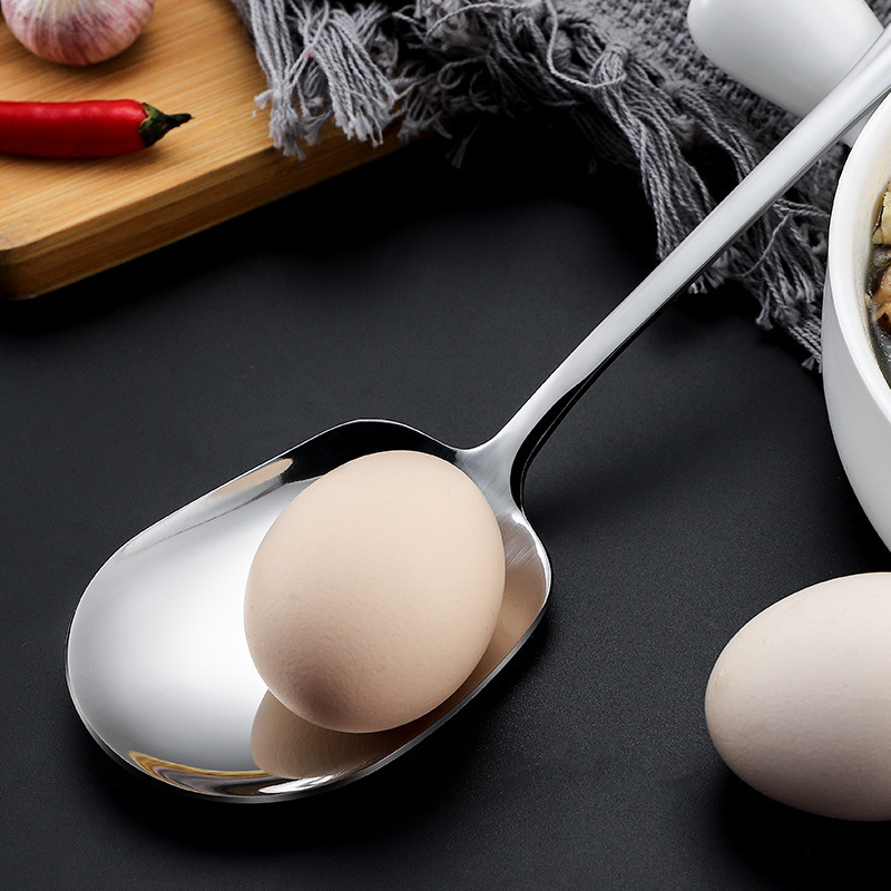 Stainless Steel Hotel Public Spoon Service Spoon Household Club Self-service Spoon Thickened Dining Room Dishing Spoon Large Spoon