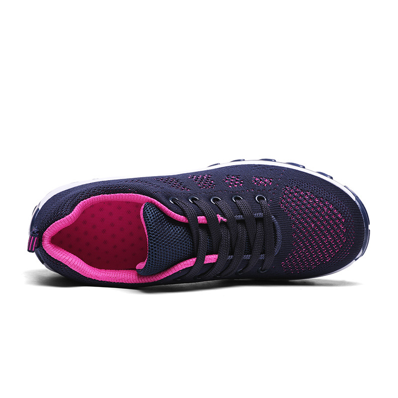 Cross-border 44 Size Women's Shoes Spring and Autumn New Front Lace-up Casual sneaker Height Increasing Air Cushion Shoes Wedge Shoes Rocking Shoes for Women