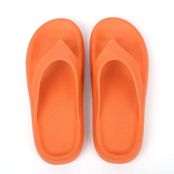 2022 New Summer Bathroom Home Slippers Women's Summer Dung Thick Bottom Flip Flops eva Set Toe Couple Slippers