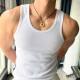 Men's Vest Thickened Thick Threaded Vest 2*2 Men's American Sports Vest Hip-hop Slim Sweat Absorbing Base Shirt