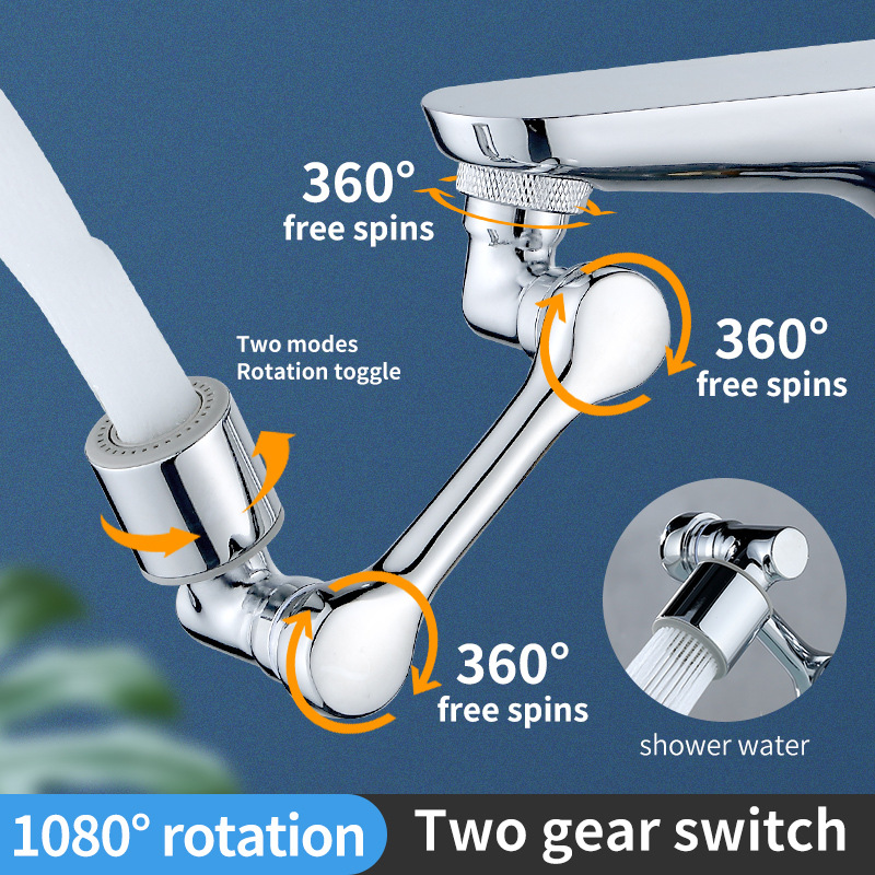 1080 degree new mechanical arm bubbler universal extension spout splash-proof wash artifact washbasin faucet