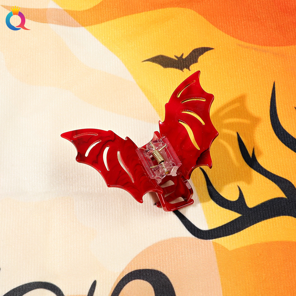 Oddly Reading Bat Hairpin Halloween Funny Grab Clip Temperament Glitter Hair Shark Clip Holiday Dress Hair Accessories Wholesale_voghion.com