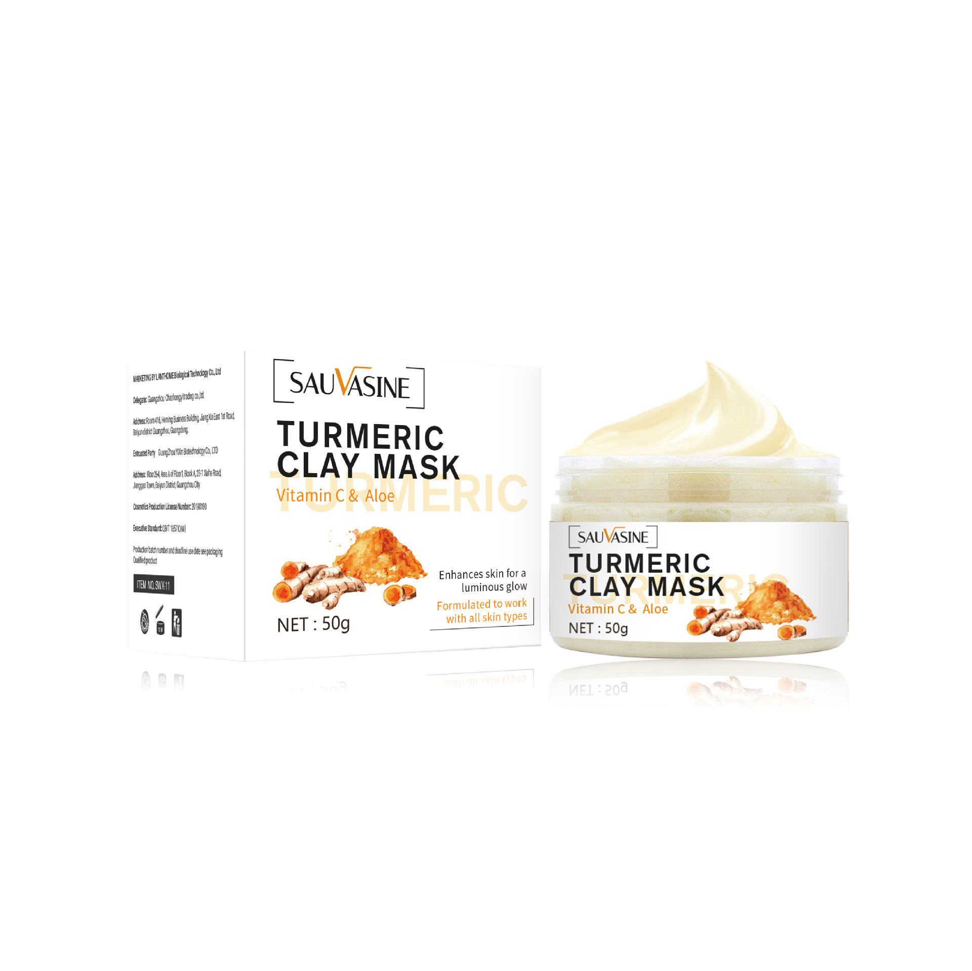 SAUVASINE Turmeric Mud Mask Nourishes, Tightens and Moisturizes Skin