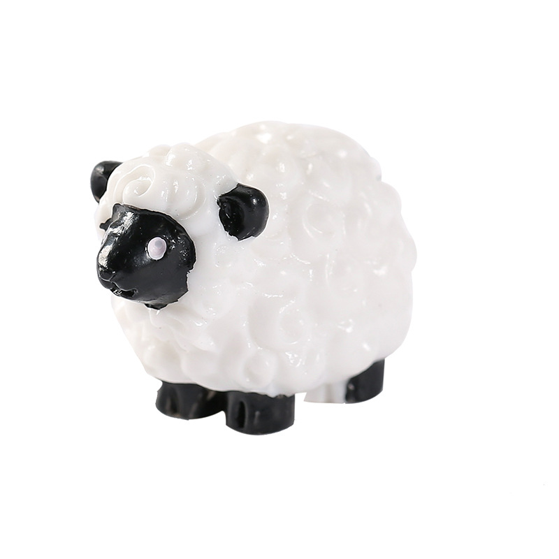 Creative Ornaments White Fence Micro Landscape Ornaments Cute Chicken Fleshy Gardening Landscaping Ornaments Sheep