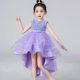 Children's dress new European and American Girl sleeveless fluffy yarn trailing princess dress flower girl catwalk piano performance skirt