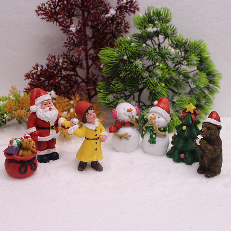 サンタクロースの置物クロスボーダー創意雪だるまクリスマスツリー装飾子供ヒグマプレゼント袋微景観吊り具|undefined