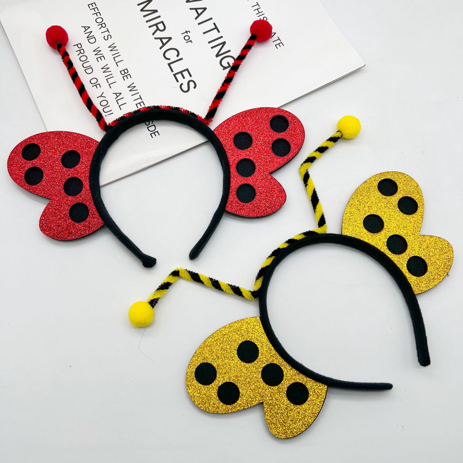 Ins Children's Day June 1 Halloween Cute Funny Butterfly Bee New Girl's Birthday Insect Headband Hair Accessories