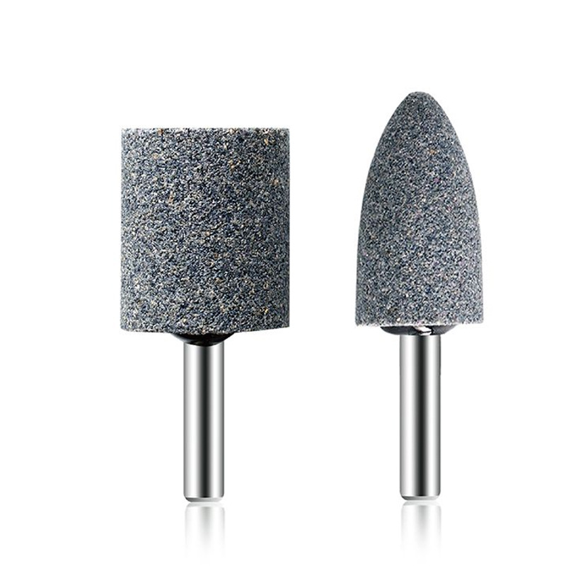 Hand electric drill grinding head electric grinding head Brown corundum grinding wheel grinding head metal grinding cylindrical cone 6mm polishing tool