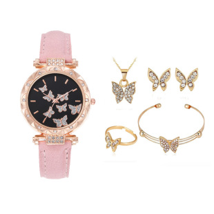 New TikTok Popular Women's Watch Fashion Simple Watch Butterfly Digital Belt Watch Wholesale