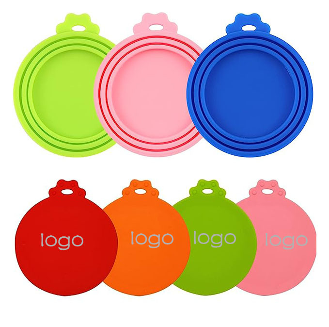 Silicone Canned Cover Preservation Cover Pet Canned Cover Cat and Dog Food Sealing Cover Three-in-One Color Anti-fall Canned Cover
