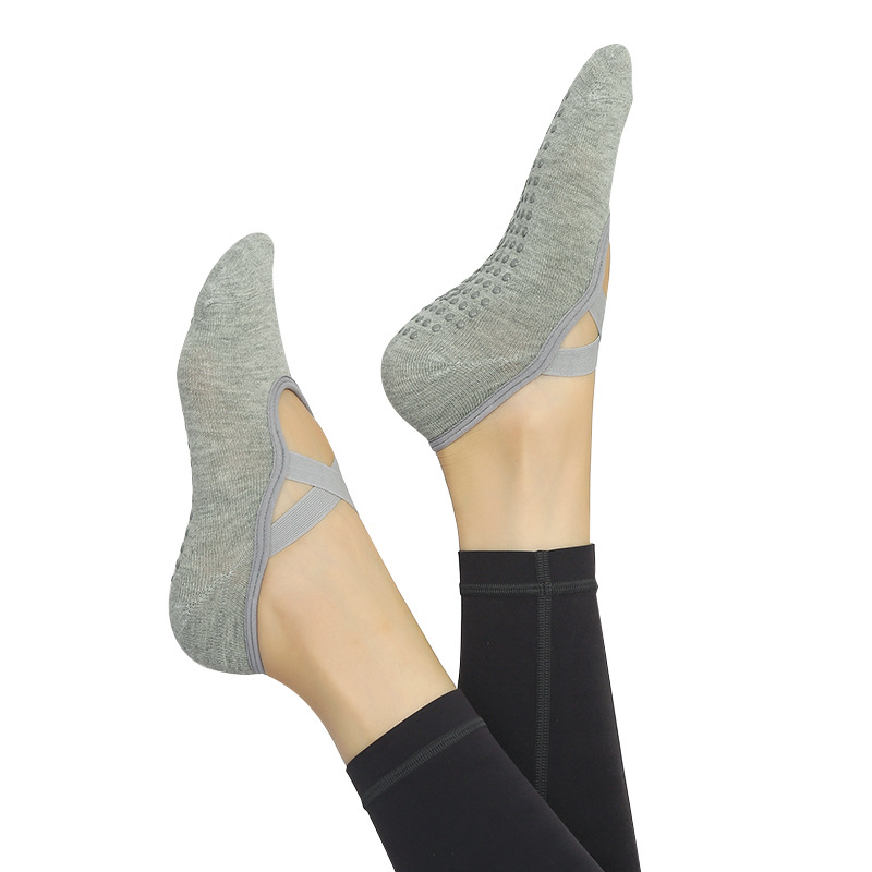 Yoga socks women pilates professional non-slip dance socks yoga practice indoor sports socks cross strap socks