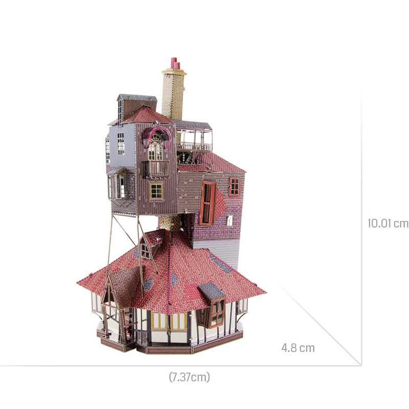 3D 接着剤不要のスチールパズルモデル ハリー・ポッターの家 ゴドリッチの中空ステンレス鋼組み立て玩具/パズルプレート/パズルピース|undefined
