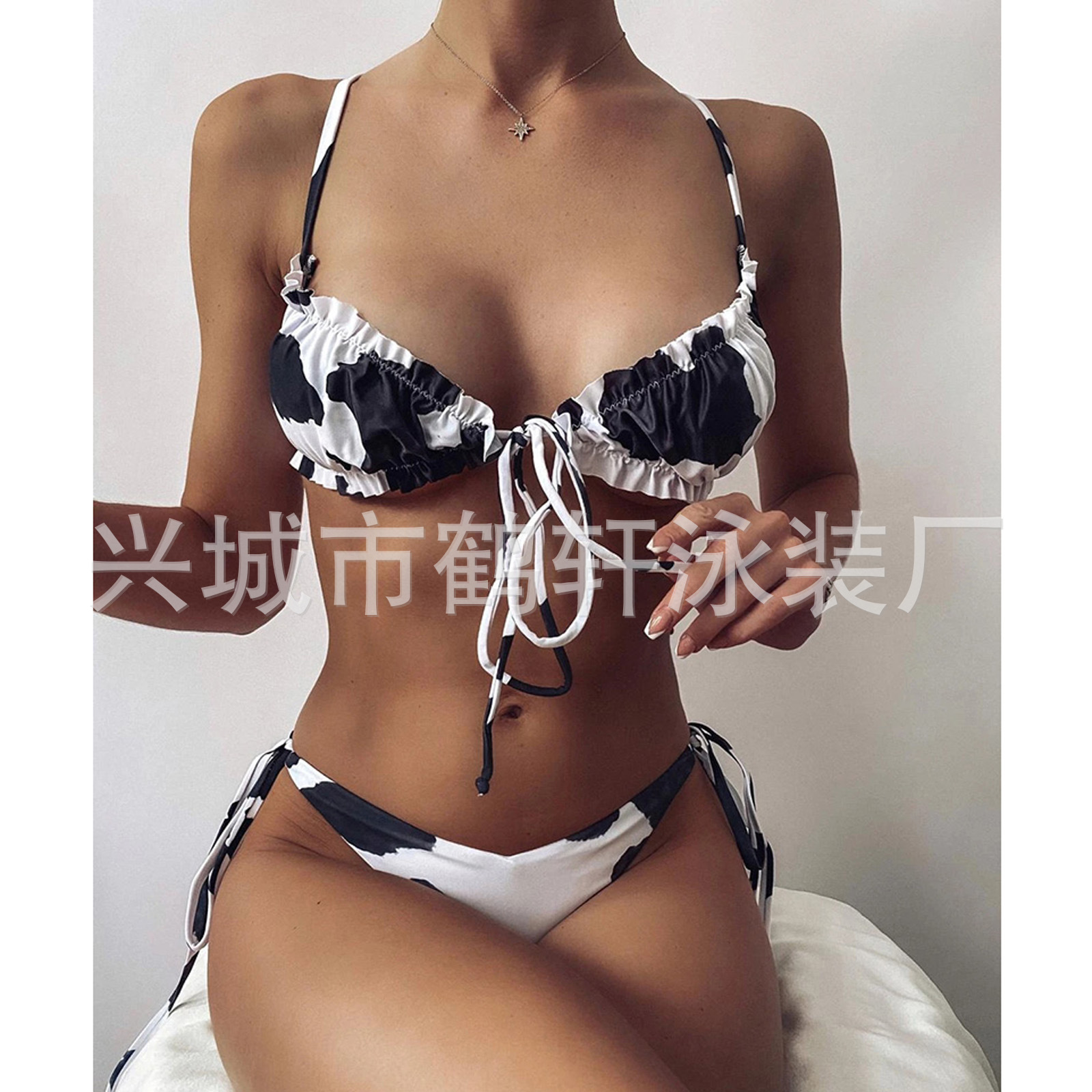 新款欧美性感女士碎花比基尼泳衣速卖通bikini泳装厂家批发