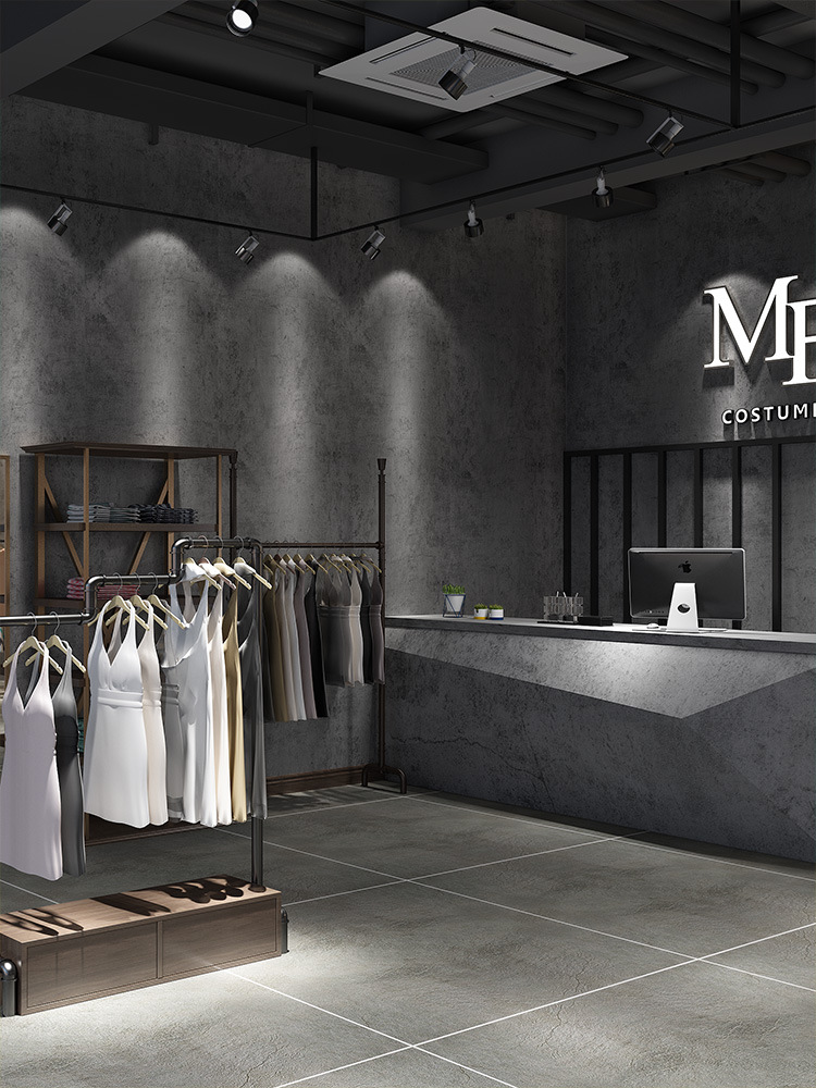 Foreign trade cross-border industrial style retro self-adhesive wallpaper waterproof moisture-proof scrub background wall gray cement gray sticker