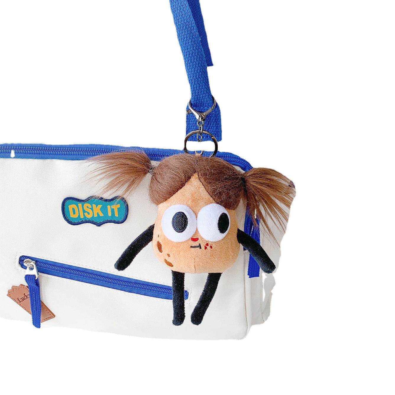 Red Riding Book Explosions Fried Potato King Plush Doll Keychain Internet Celebrity Sausage Mouth Interesting Funny Backpack Pendant