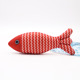 Corrugated fish button Red