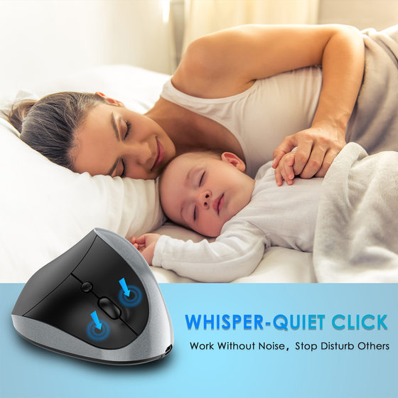 Vertical vertical grip rechargeable mute wireless anti-mouse hand designer drawing office creative ergonomic mouse