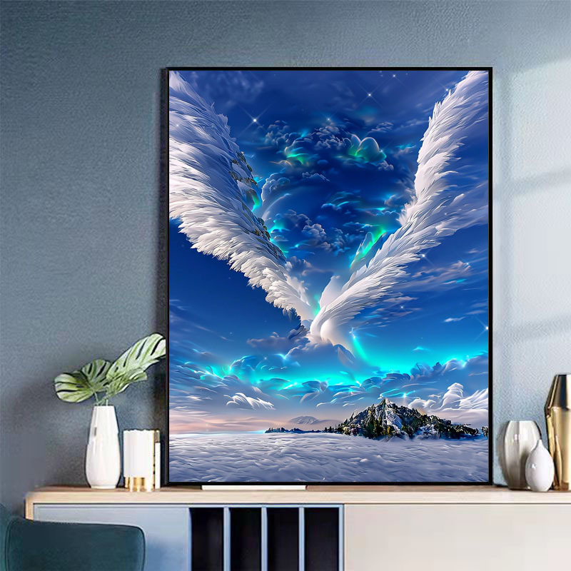 Tiangong digital oil painting diy wholesale on behalf of the Palace oil painting fairyland beautiful living room painted colorful decorative painting
