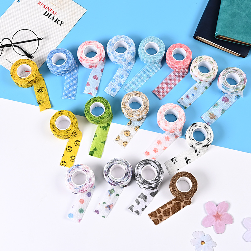 Finger Protection Bandage Anti-abrasion Student Finger Bandage Writing Breathable Bandage Female Non-woven Printed Elastic Self-adhesive Bandage