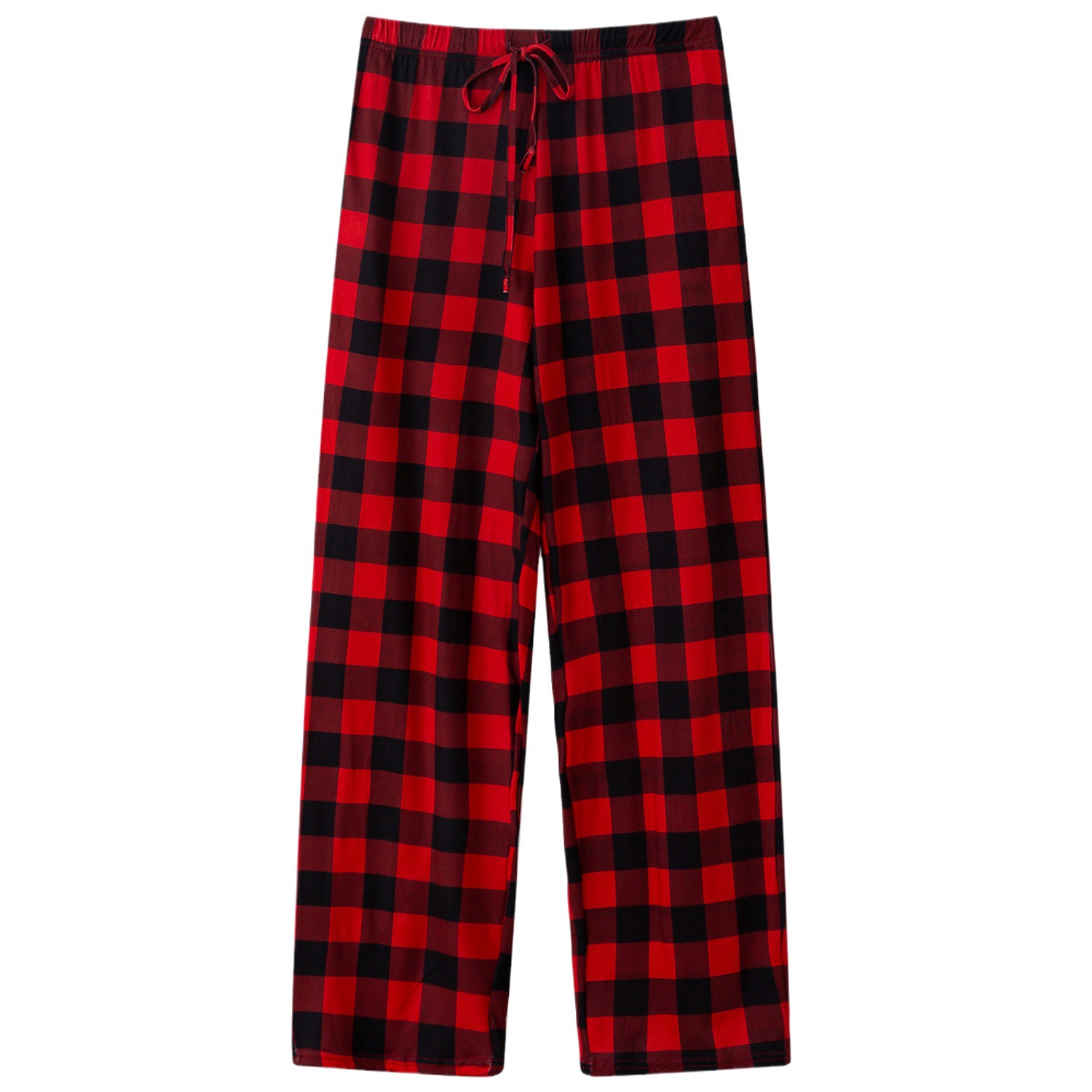 Cross-border Explosions Amazon AliExpress European and American Women's Casual Plaid Printed Pajama Pants Lace-up Loose Home Pants