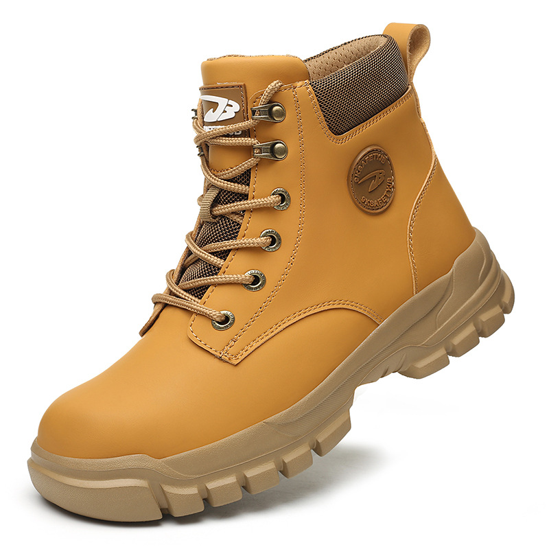 Cross-border protective shoes men's waterproof oil-proof wear-resistant non-slip work shoes steel toe shoes safety shoes Four Seasons workwear boots