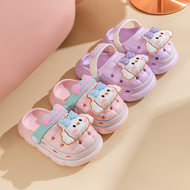 Children's hole shoes 2023 Summer new girls wear non-slip Western style slippers soft bottom boys cartoon beach shoes