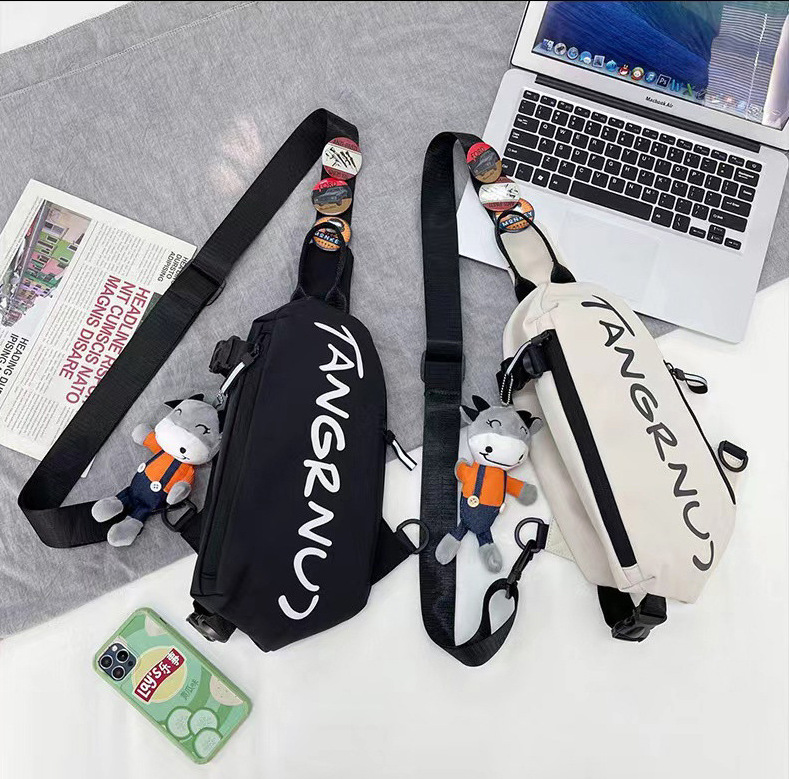 Men's Bag Fashion Crossbody Bag Boys Backpack Niche Sports Casual Bag Women's Shoulder Bag Distinctive Japanese Style Chest Bag