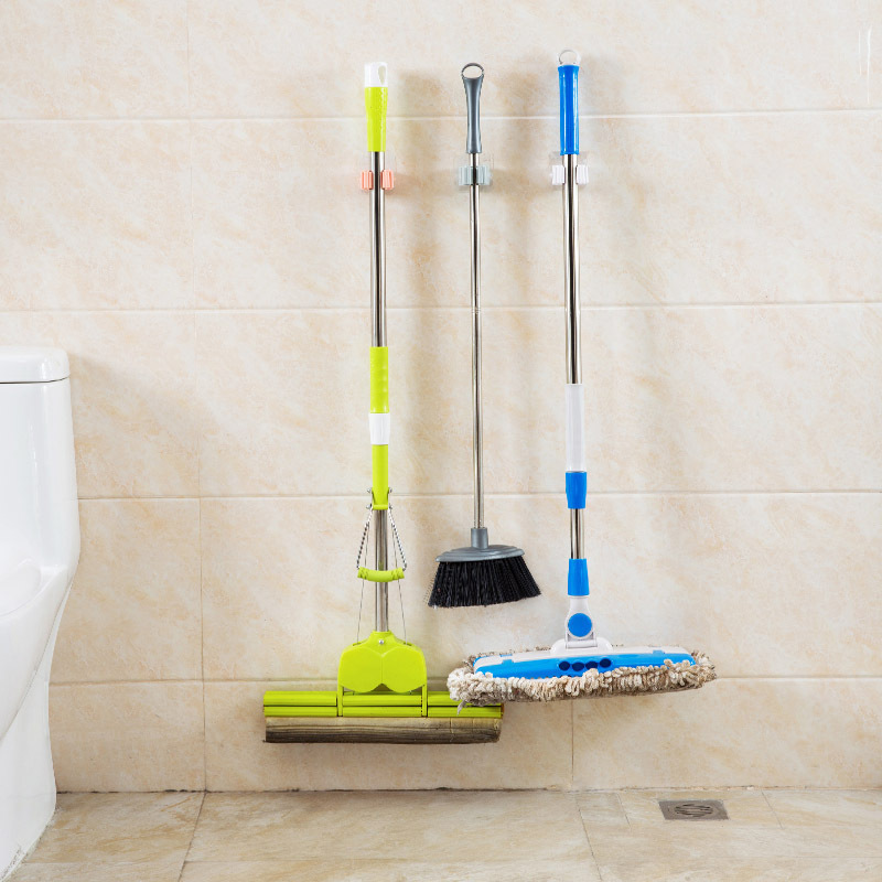 Strong seamless mop clip punch-free bathroom multi-function suction cup wall hanging buckle broom hook hanging rack wholesale