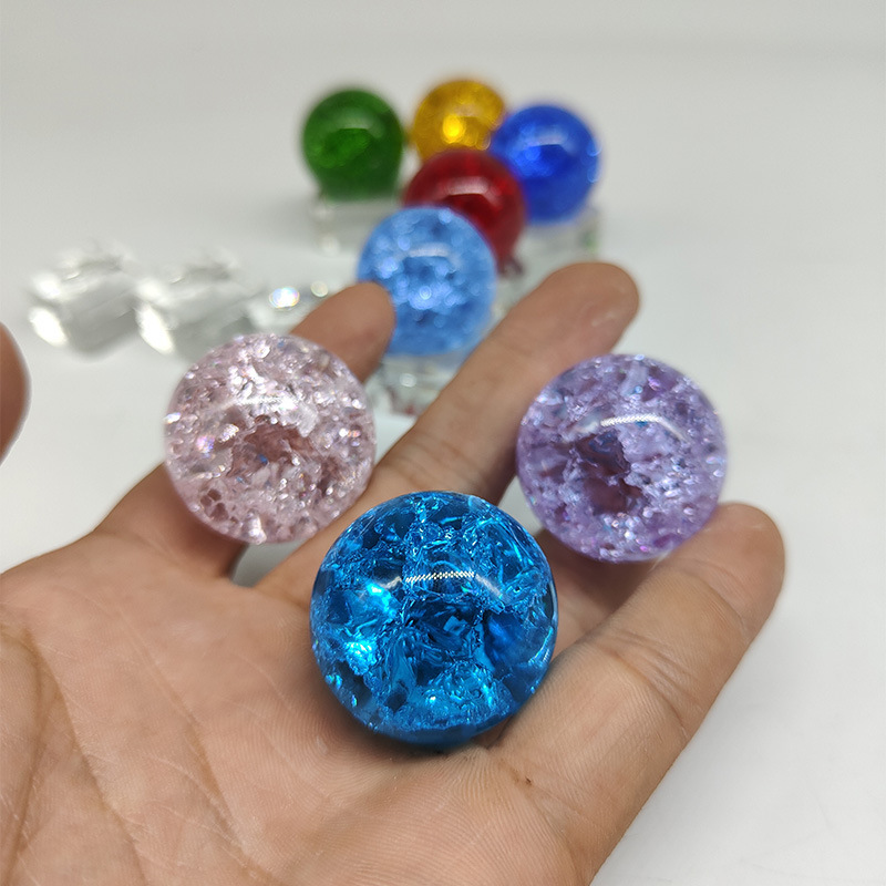 氷裂球水晶ガラス玉装飾用品築山噴水クラック流水盆栽工芸品置物|undefined