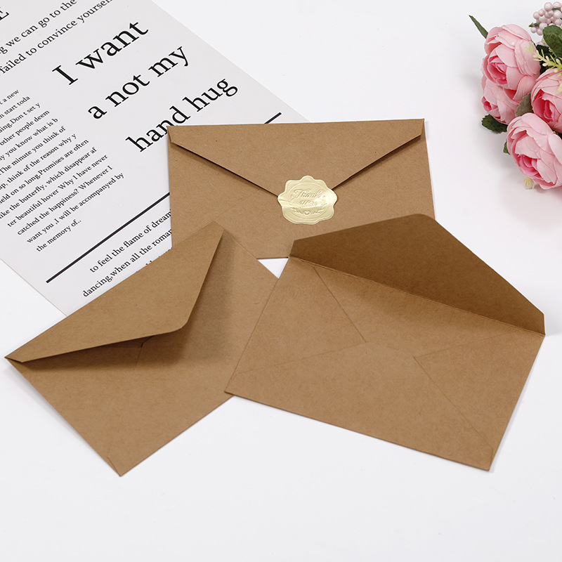 Retro Western 250g Kraft Paper Envelope ins Simple European Art Postcard Business Invitation Envelope