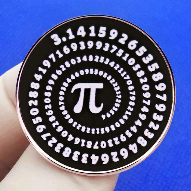 Circle rate brooch mathematical physics enthusiasts pin badge metal alloy badge accessories