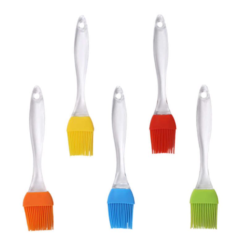 Zibo barbecue manufacturers spot transparent crystal handle large split silicone oil brush barbecue brush