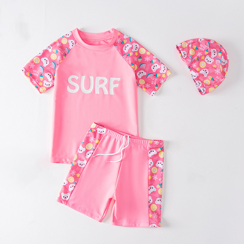 New children's swimwear boys and girls summer sunscreen big children's swimwear boys and babies children split swimwear wholesale
