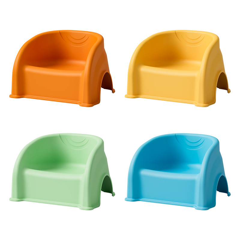 Children's Small Stool Plastic Thickened Non-slip Kindergarten Cartoon Backrest Chair Baby Dining Chair Household Stackable Storage