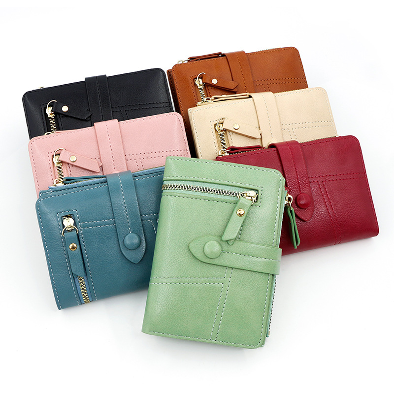 New Ladies Wallet Fresh Short Women's Zipper Wallet Fashionable All-match Large Capacity Multi-card Wallet Wholesale