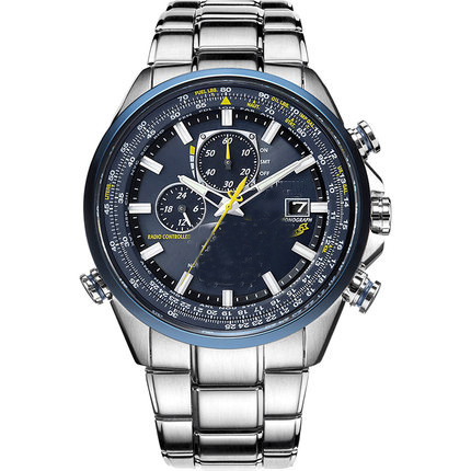Blue Angel multi-function timing six-pin men's watch steel strap watch business three-eye fashion quartz watch