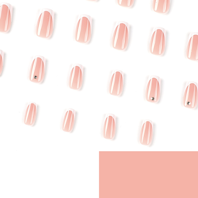 Wearing nail art finished products wholesale simple French stick drill wearing nail nail art piece wholesale nail art patch wearing nail