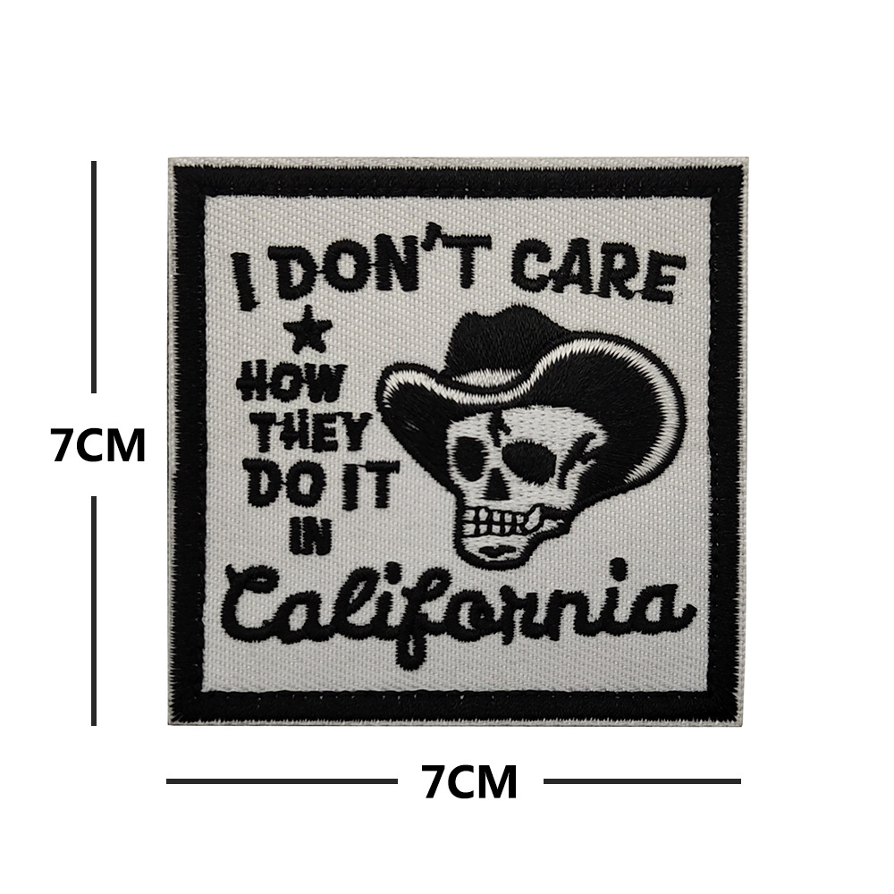 HaiKe outdoor Amazon GUNS ROSES rose THIS IS FIEN QR code embroidery Velcro seal