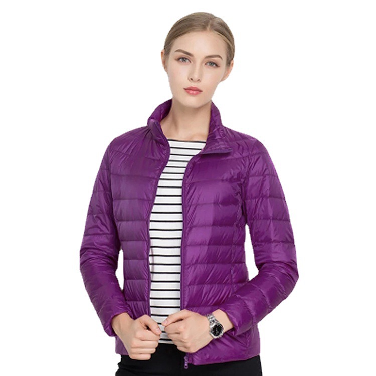 Women's Winter Coat 2024 Autumn and Winter Fashion Lightweight White Duck Down Collar Slim-fit Women's Winter Down Coat