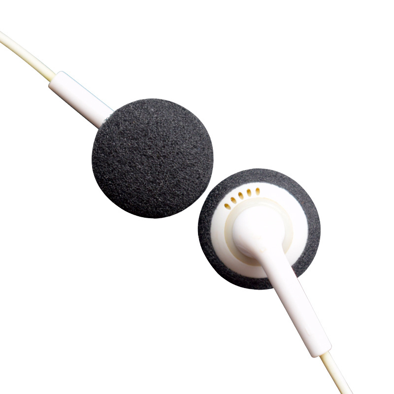 18mm thick earphones small sponge ear cotton noise reduction sound insulation non-slip ear cap universal flat head earplug sponge